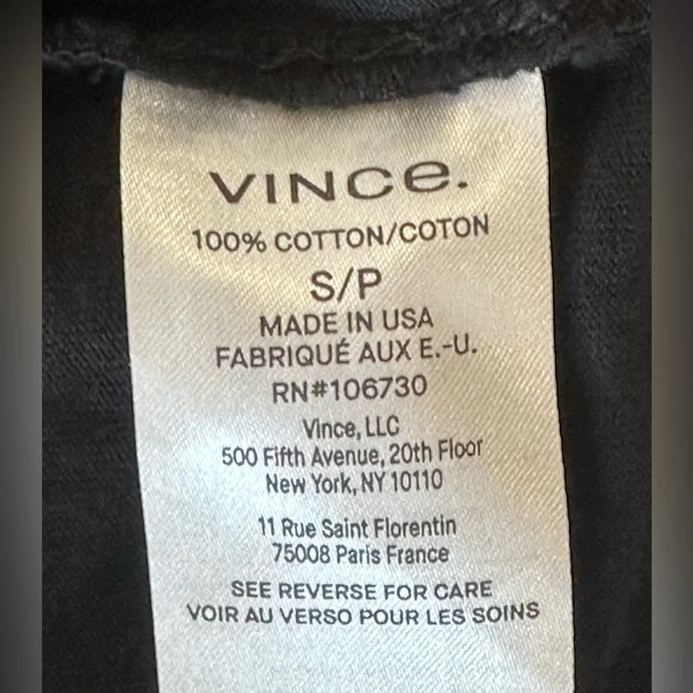 Vince Solid Black Henley T-Shirt - Men’s Size Small - Picture 5 of 5